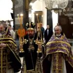 Архиерейская литургия в четверг Страстной седмицы в Успенском кафедральном соборе Будапешта