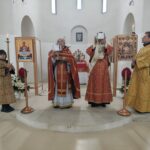 Светлая пасхальная утреня и Божественная литургия в строящемся храме Хевиза