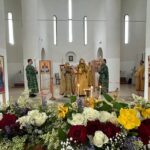 Божественная Литургия в Хевизе в Неделю 2-ю по Пятидесятнице, Всех святых, в земле Русской просиявших
